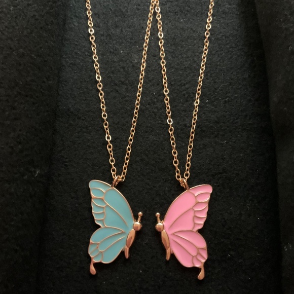 Barbie Princess and the Pauper Inspired Matching Butterfly Pendants Set - Picture 4 of 5